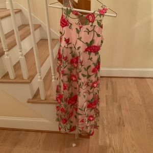 Girls Rose Floor Length Gown